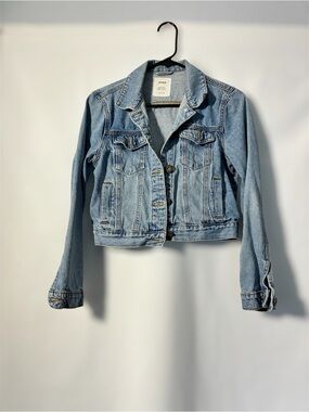 Cotton On Light Blue Cropped Denim Jacket